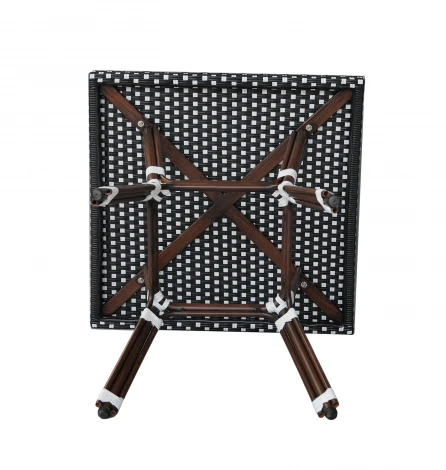 "Кабри" обеденная группа плетеная на 4 персоны, цвет черно-белый 4SIS ZF3100T-5-SET Black