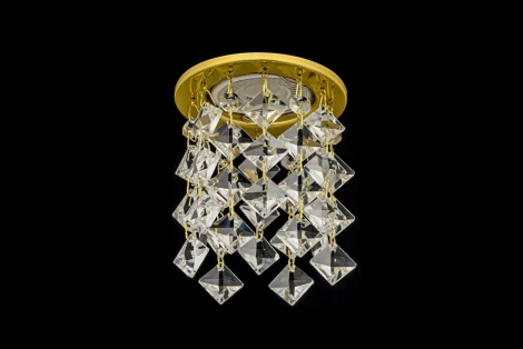 Встраиваемый светильник хрустальный Dio D'Arte Osimo Gold GU10.5.14.8.103 G (220V, круглые)