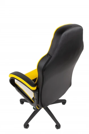 Кресло Chairman game 17 Россия экокожа черный/желтый/белый 7213491