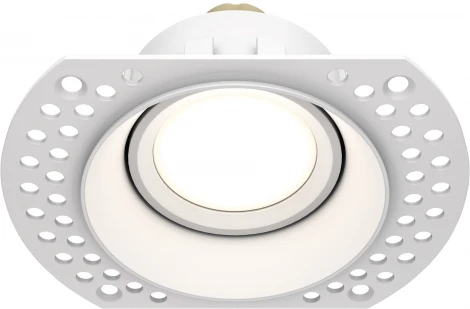 Встраиваемый светильник под гипсокартон Dot GU10 1x50Вт Maytoni Technical DL042-01-RD-W (220V, круглые)