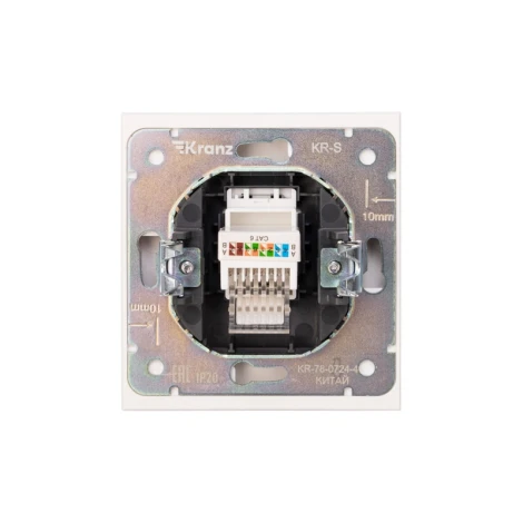 Розетка компьютерная RJ45 кат6 с/у жемчуг Kranz Strong KR-78-0724-4