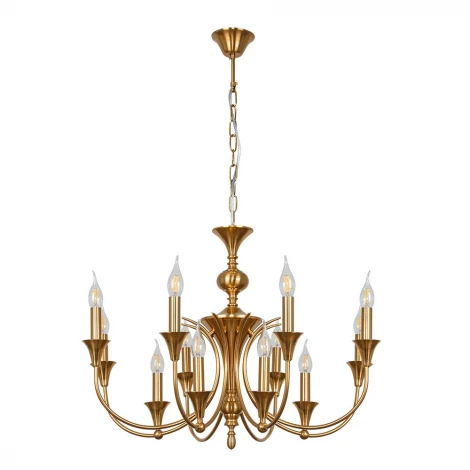 Подвесная люстра Arte Lamp Collinetta A4094LM-12PB (220V, на цепи, подсвечник, свеча)
