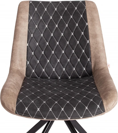 Обеденный стул Tetchair KELT (Металл,Ткань наппа/Коричневый,Черный )