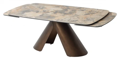 Стол КАЛЬДЕРОН (CALDERON) 180 цвет TL-137 матовый, исп керамика / МЕДНЫЙ БРАШИРОВАННЫЙ, ®DISAUR M-City 64668