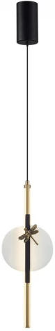 Подвесной светильник Odeon Light Strekoza 5413/12L античная бронза/алебастр/декор металл LED*12W 3000K (220V, на проводе)