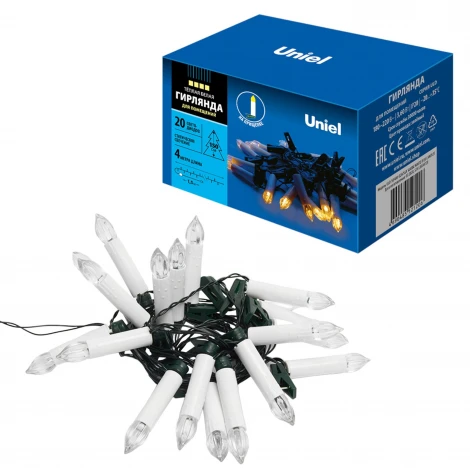 Гирлянда Uniel ULD-S0400-020/SGA WARM WHITE IP20 CANDLES