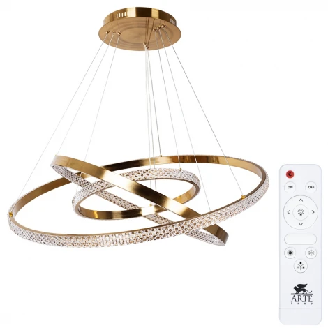 Подвесной светильник Arte Lamp Orione A2182SP-160PB (LED, 220V, пульт управления, на тросе, кольцо)