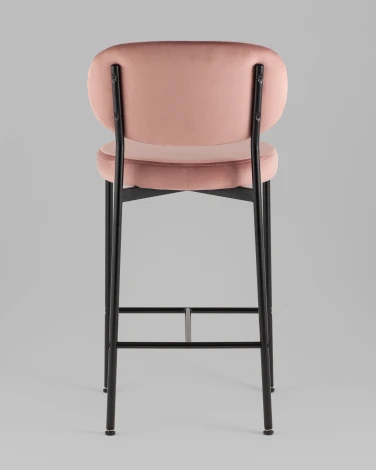 Стул полубарный Бриф VD велюр пыльно-розовый Stool Group УТ000042503