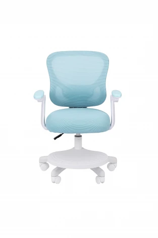 Кресло детское компьютерное CHAIRMAN CH106 голубой, с подножкой 7187528