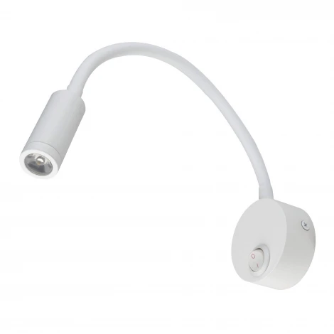 Спот Uniel ULT-F21-3W/4000K IP20 WHITE (LED, 220V, выключатель, для чтения)