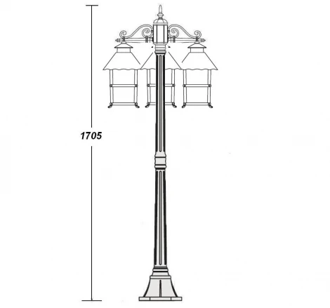 Наземный фонарь Oasis Light Caior LL 81408В