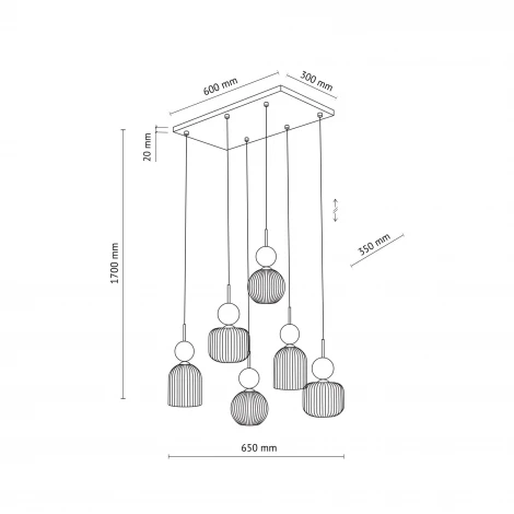 Подвесной светильник TK Lighting Sophia Cognac 11044