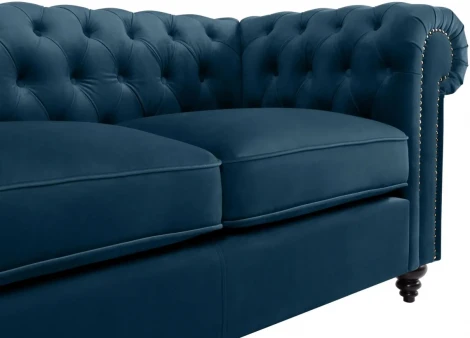 Диван Chester Classic ОГОГО (арт.344543), (Ткань/Белый,Синий)