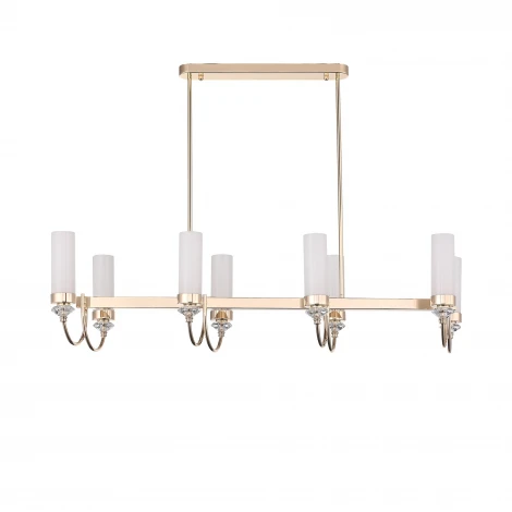 Потолочная люстра на штанге ST Luce Элегра SL1402.263.08 Золото/БелыйE14*8 40W