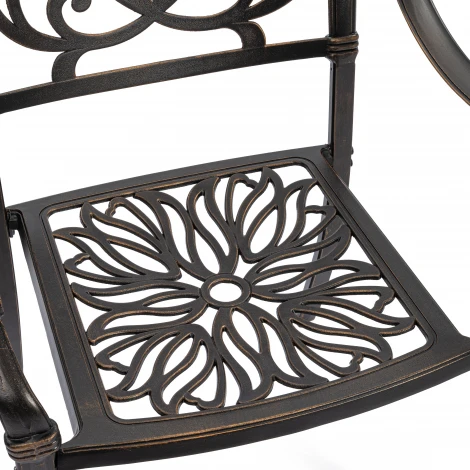 Комплект Secret de Maison Quartet/Квартет (стол+4 стула) алюминиевый сплав, бронзовый Tetchair 25572