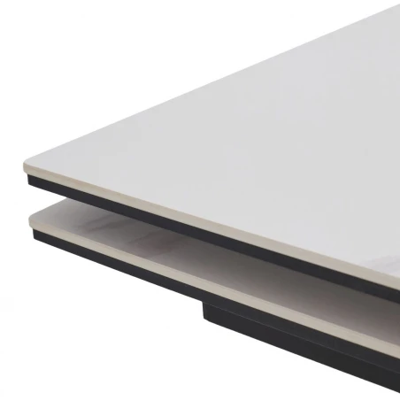 Стол НЕО-2 120 цвет MATTE БЕЛЫЙ МРАМОР, керамика / Черный каркас M-City 64712