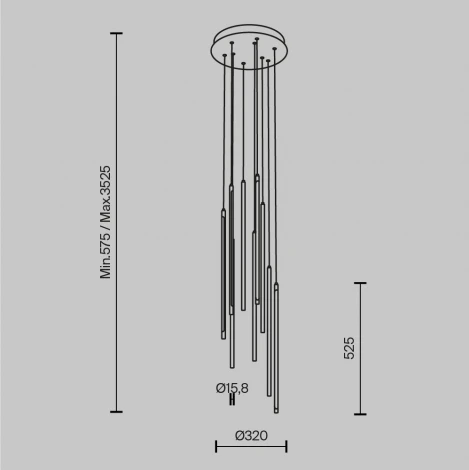 Подвесной светильник Maytoni Light stick MOD236PL-L54BS3K (LED, 220V, на проводе, круглые)