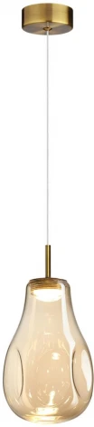 Подвесной светильник Odeon Light Nave 5098/4L античн.бронза/янтарный/металл/стекло LED 4W 4000K (220V, на проводе)