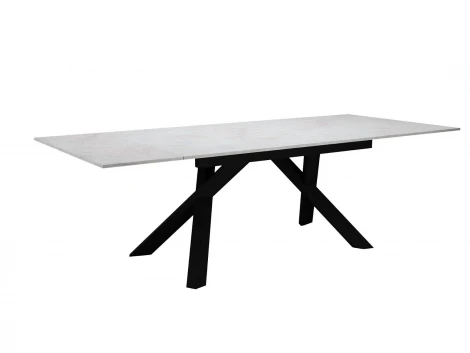 Стол DikLine DX140M Хромикс белый/опоры черные (2 уп.) 00-00084257