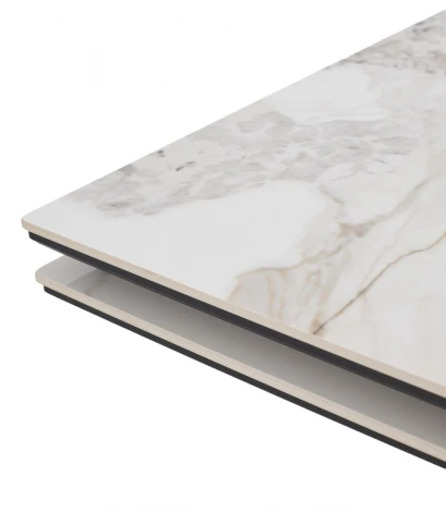 Стол АРИЯ 160 PANDORA LIGHT, керамика / Черный каркас M-City 64723