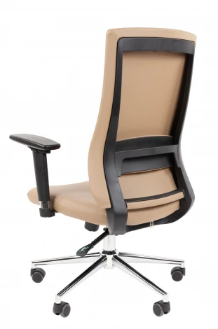 Офисное кресло Chairman 500LUX Россия экокожа бежевый БП 7210651
