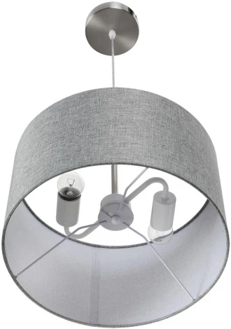Подвесной светильник Lumion Nikki 8251/2 никель/серый, металл/текстиль Е27 2*60W 220V (на проводе, круглые)