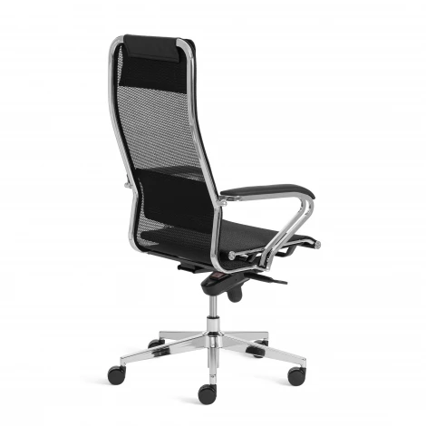 Кресло Nordic/Нордик сетка/кож.зам, черный Tetchair 25661