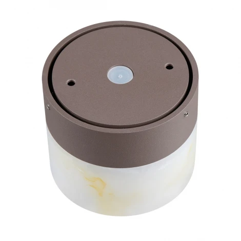 Настенный светильник уличный Odeon Light Candela 7190/6WL белый/коричн/алюминий/искусственный алебастр/металл IP65 LED 6W 2700K 220-240V