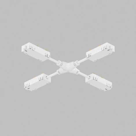 Гибкий Х-образный, электрический коннектор трека Denkirs SMART TR2116-WH (220V)