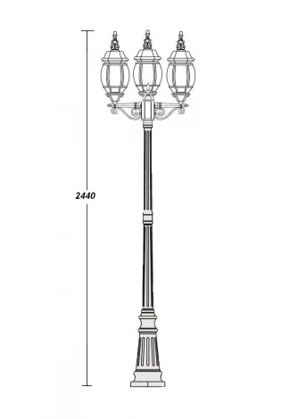 Наземный фонарь Oasis Light America L W 83409L B