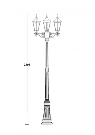 Наземный фонарь Oasis Light Leeds 91609 B
