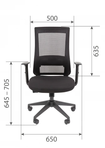 Офисное кресло Chairman 500LT Россия ткань T черный/TW-01 черный Б/П 7187919
