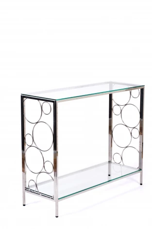 Консольный стол AllConsoles 2031-CC clear зеркальный хром