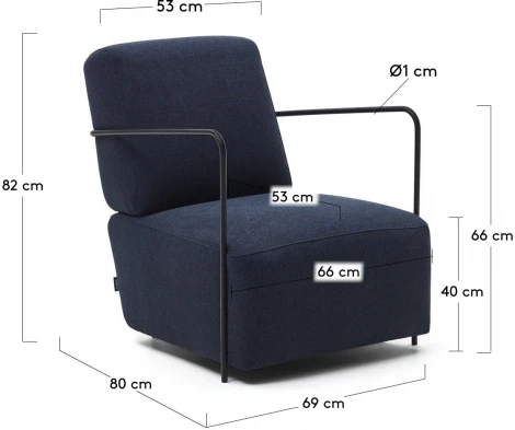 Кресло La Forma (ex Julia Grup) Gamer (Синий/ Пенополиуретан,Сталь)