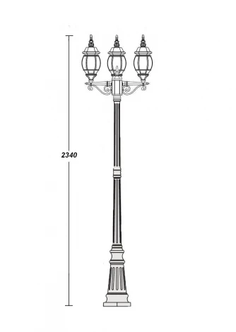 Наземный фонарь Oasis Light America S W 83409S B