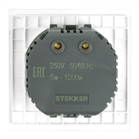 Выключатель диммирующий (механизм) 250В 1200W RSW10-3106-01 белая магнолия Stekker Мия 50566