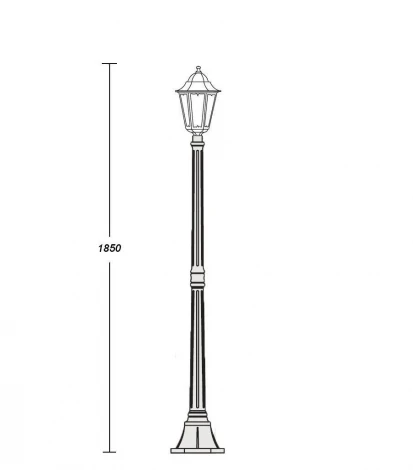 Наземный фонарь Oasis Light Petersburg M Black 79808M