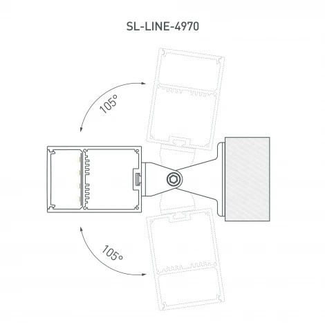 Профиль SL-LINE-4970-2000 BLACK (BY) (Arlight, Алюминий) 062513
