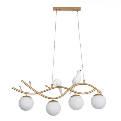 Подвесной светильник Arte Lamp Eltanin A3422SP-4GO (220V, на проводе, шарики, птички)