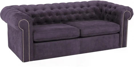 Диван Chesterfield ОГОГО (арт.329669), (Ткань/Фиолетовый)