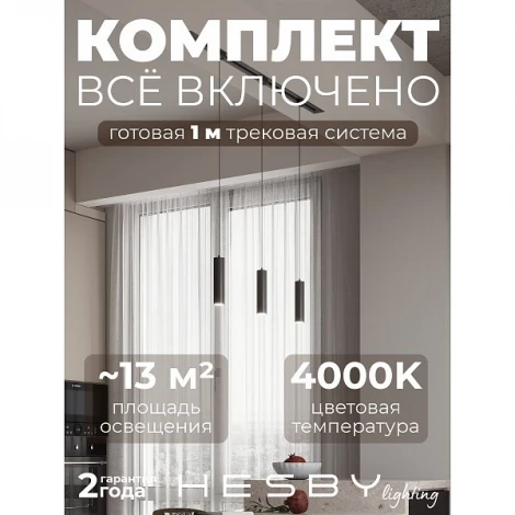 Трековая система в сборе однофазная встраиваемая 220V 30W Hesby Lighting Skylite №12 HSBL_kompl_S012_VI1B4K