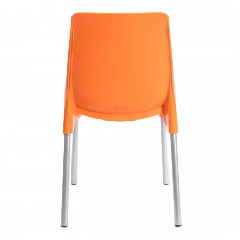 Стул Genius/Джениус (мод 75) (2шт.в упаковке) пластик/металл, 46x56x84cм, оранжевый/опоры хром (Комплект из 2 шт.) Tetchair 24506