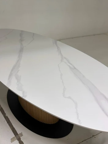 Стол M-City CARY 220 цвет БЕЛЫЙ МРАМОР M326/ Каркас OAK