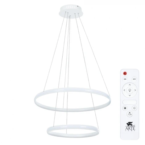 Подвесной светильник ярусный Arte Lamp Meridiana A2198SP-2WH (LED, 220V, пульт управления, на тросе)