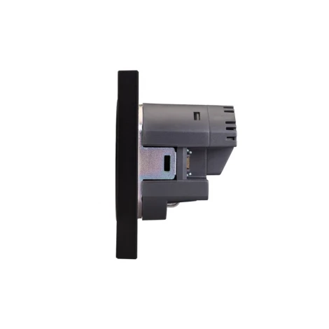Розетка 1-ая с/з с/у з/ш 16А с USB A+C быстрой зарядки 5В/3А антрацит Kranz Strong KR-78-0704-5