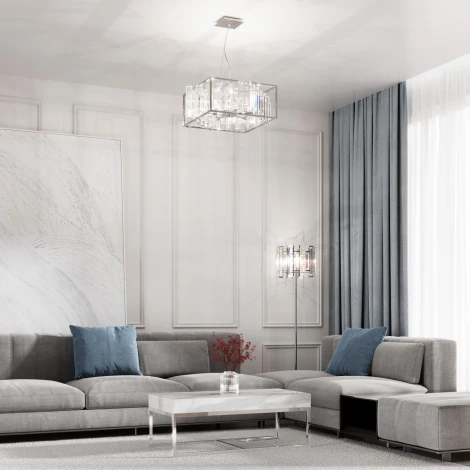 Подвесная люстра Bogate's Cella 312/6 Strotskis (220V, хрусталь, на тросе)