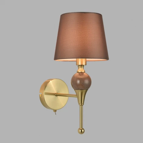 Бра Lumion Eletra 8417/1W латунь/коричневый, металл/стекло/текстиль Е14 40W 220V