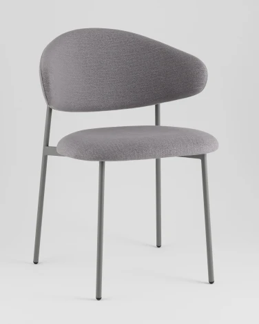 Стул Evan велюр серый каркас серый Stool Group УТ000042346