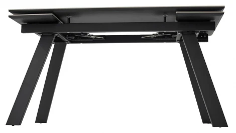 Стол МОРИС-2 140 цвет MATTE БЕЛЫЙ МРАМОР, керамика / Черный каркас M-City 64592