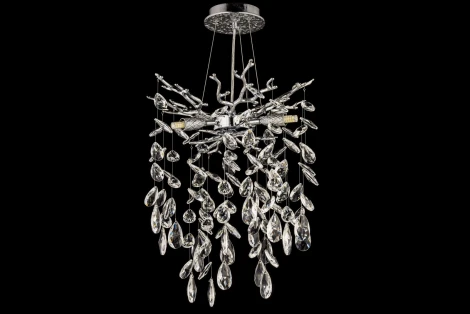 Подвесная люстра хрустальная Dio D`arte Tavenna Nickel Tavenna H 1.5.32.638 N (220V, на тросе)